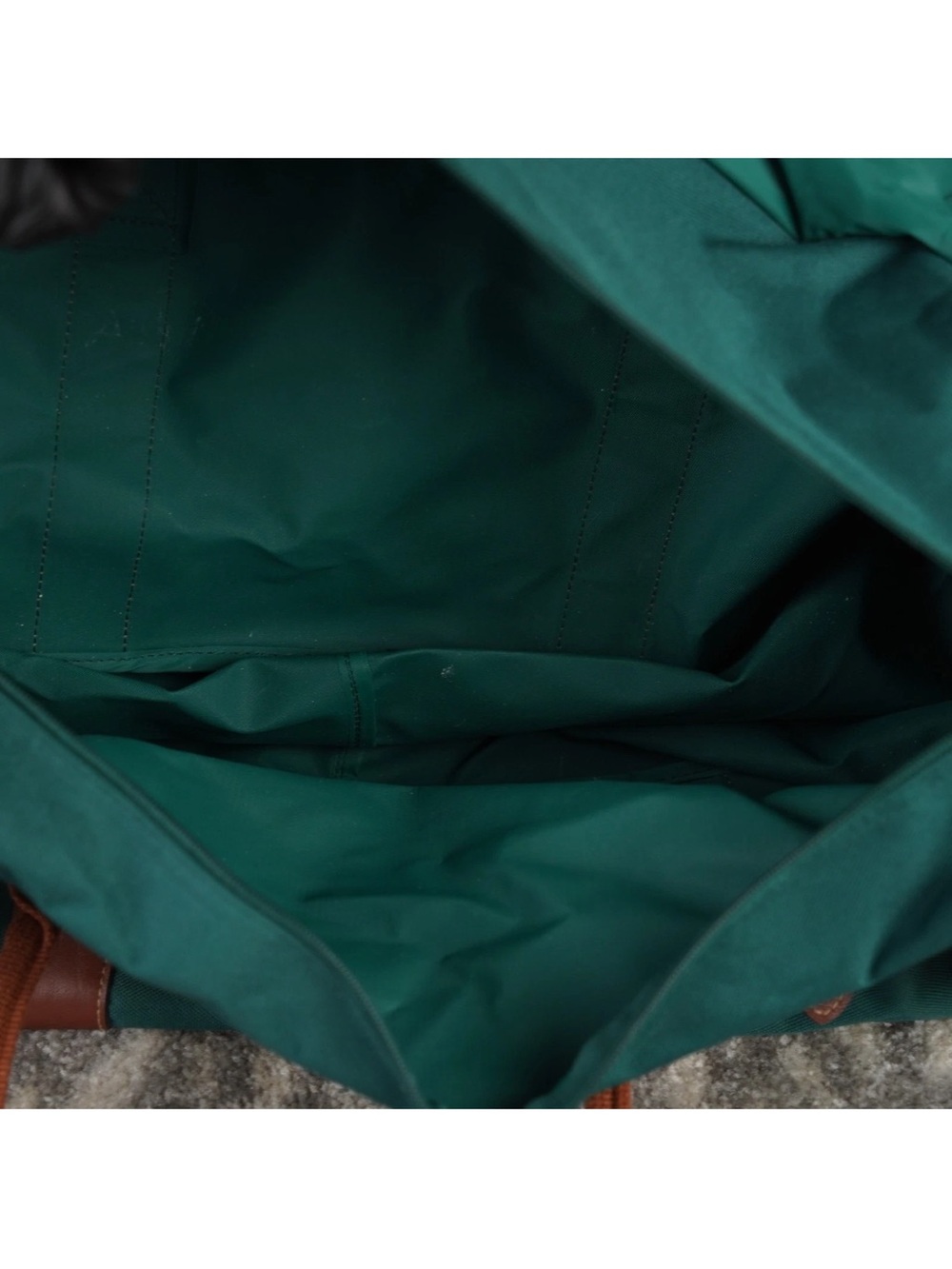 Vintage Polo Ralph Lauren Green Canvas Duffle Bag Top Flap W Buckle Closures EUC - Picture 13 of 15